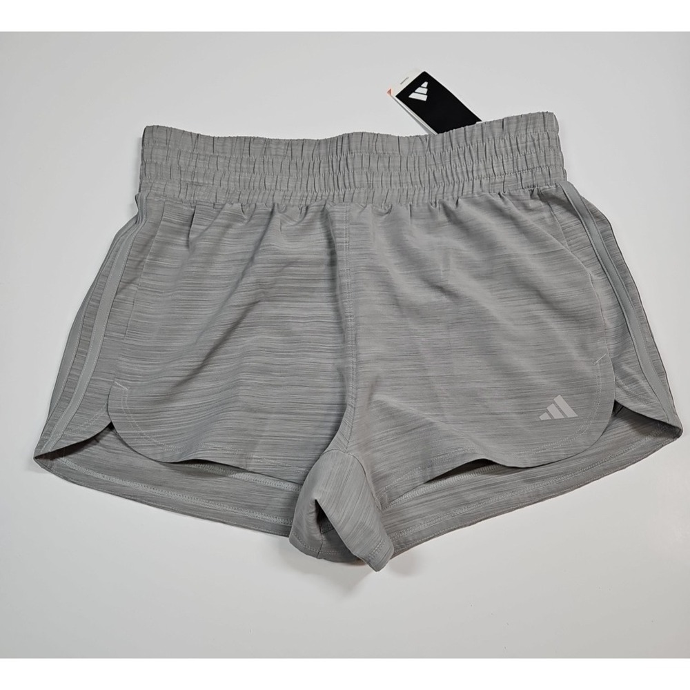 Adidas‎ Womens Gray AeroReady Pacer 3" High Rise Running Shorts Size Large NWT
